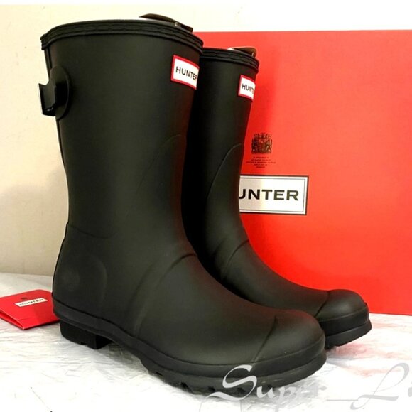 NEW Hunter Women's Original Back Adjustable Short Rain Boots - Picture 4 of 9